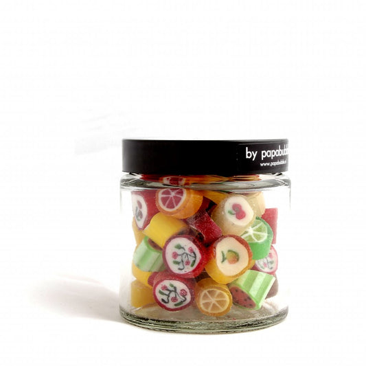 fruit candy in a 70gr jar